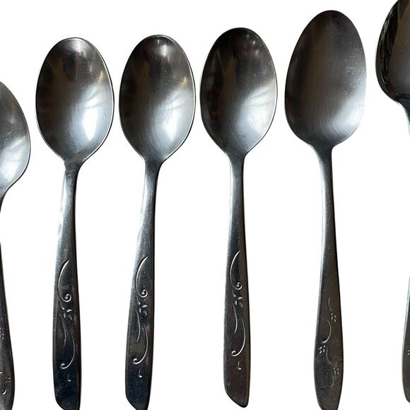 12 pc Silco MARDI‎ GRAS Stainless International Silver MCM Knives Spoons Forks - Picture 5 of 6